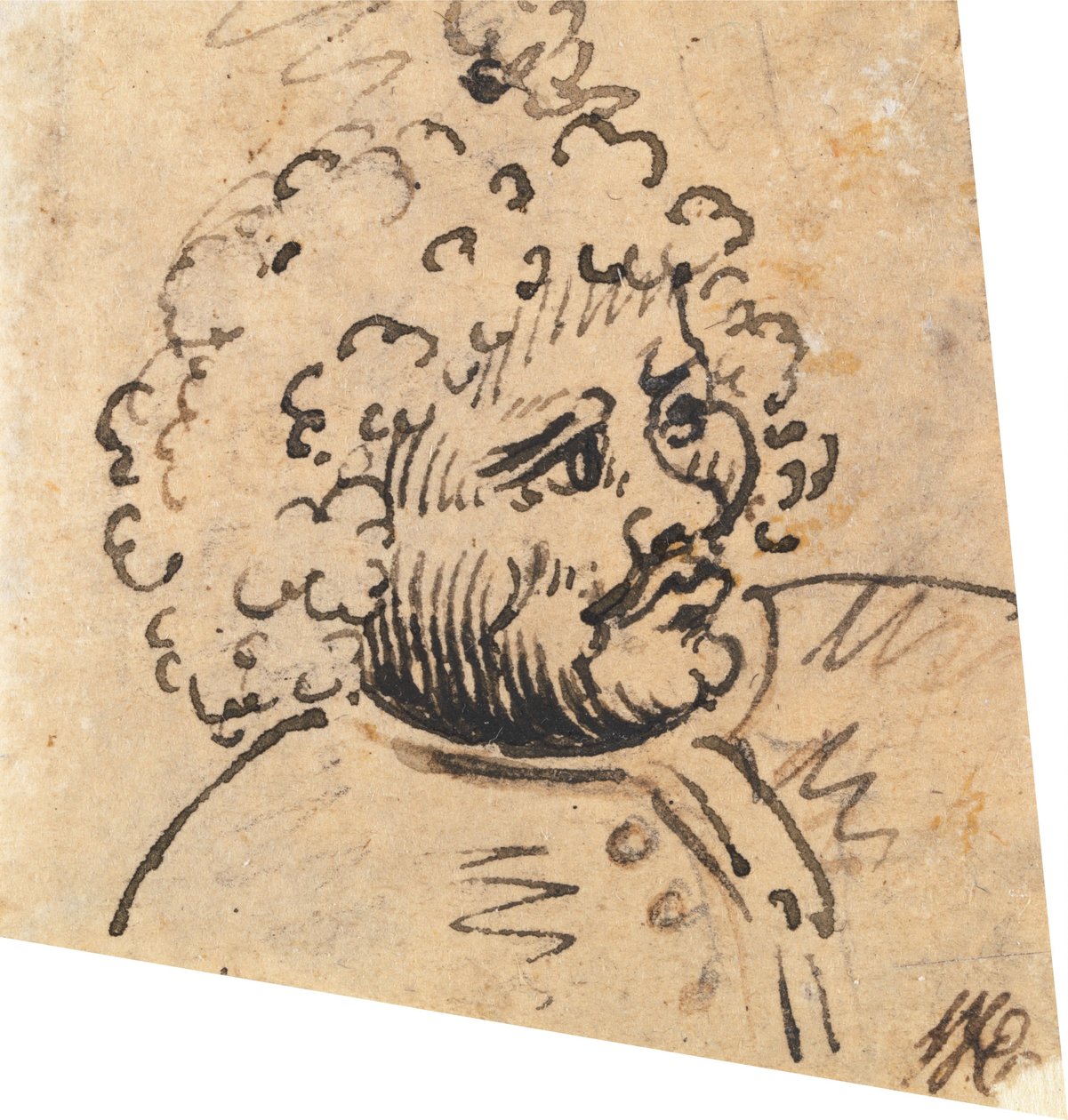 Grotesker Männerkopf od William Hogarth