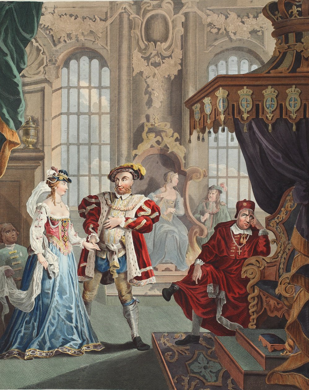 Henry VIII a Anne Boleyn, ilustrace z 
