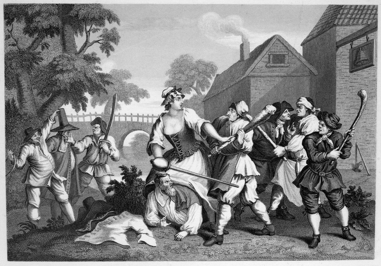 Hudibras The Knight se podřizuje Trulle od William Hogarth