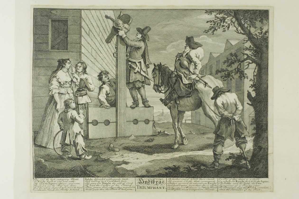 Hudibras Triumphant, čtvrtá deska z Hudibrasu od William Hogarth