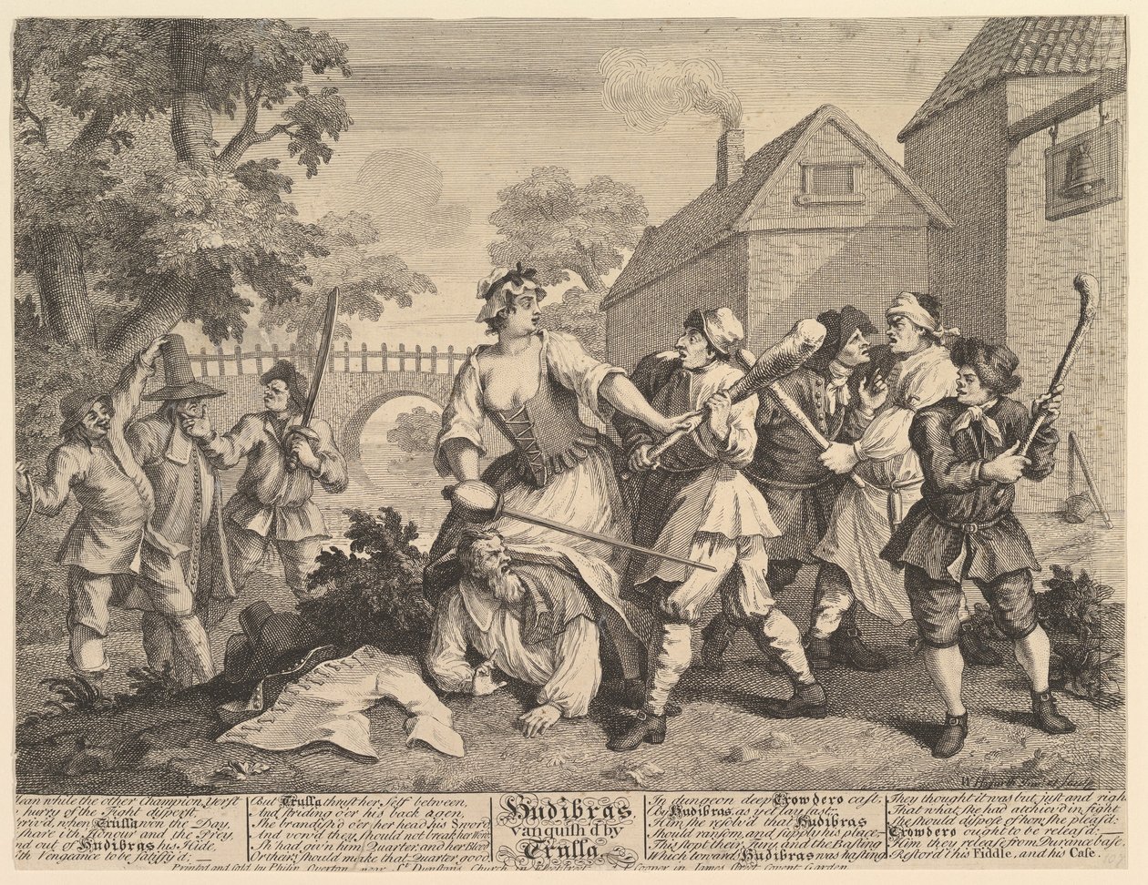 Hudibras Vanquished od Trully Dvanáct velkých ilustrací pro Samuela Butlerse ..., únor 1725-26. od William Hogarth