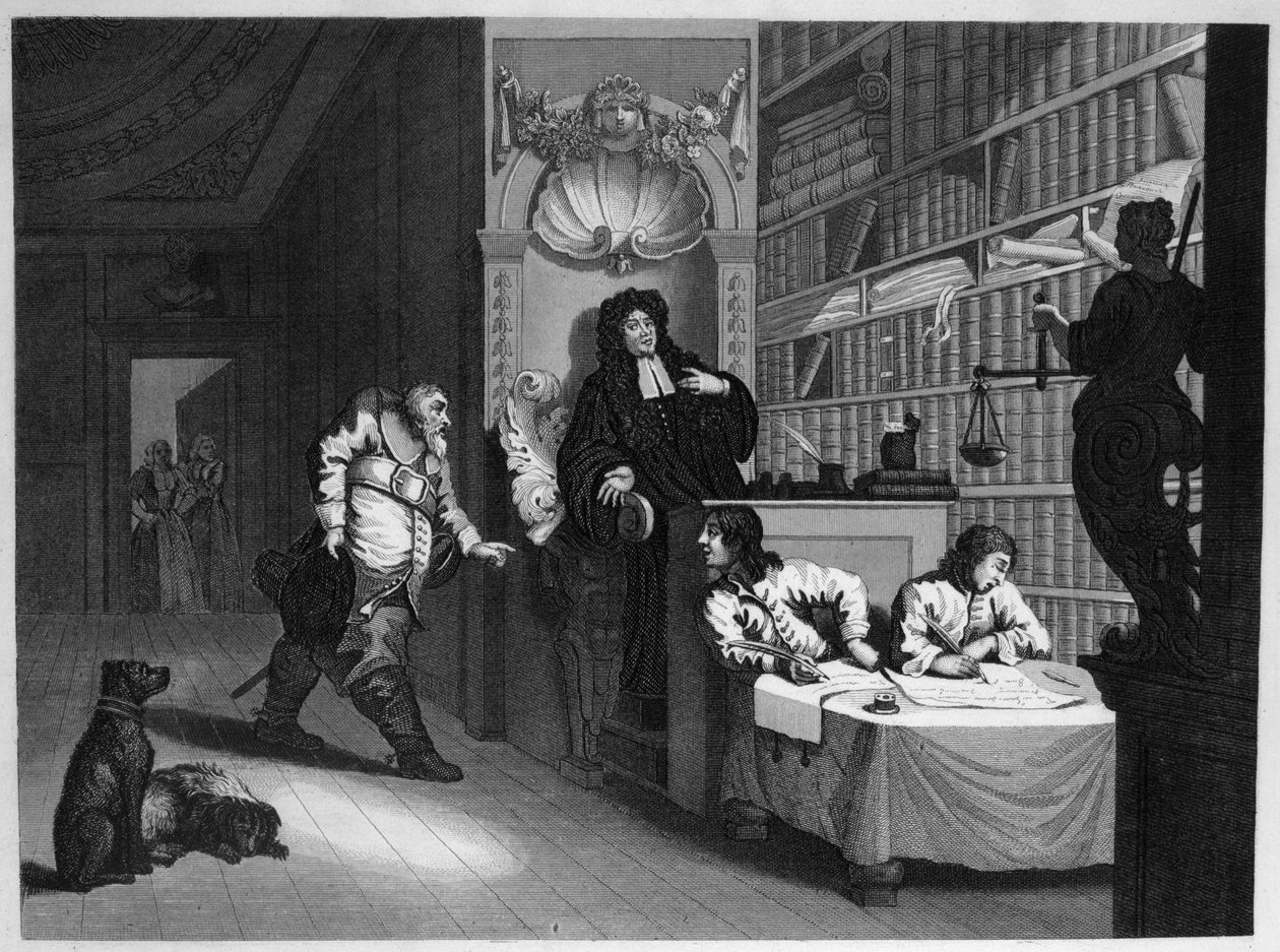Hudibras a právník od William Hogarth