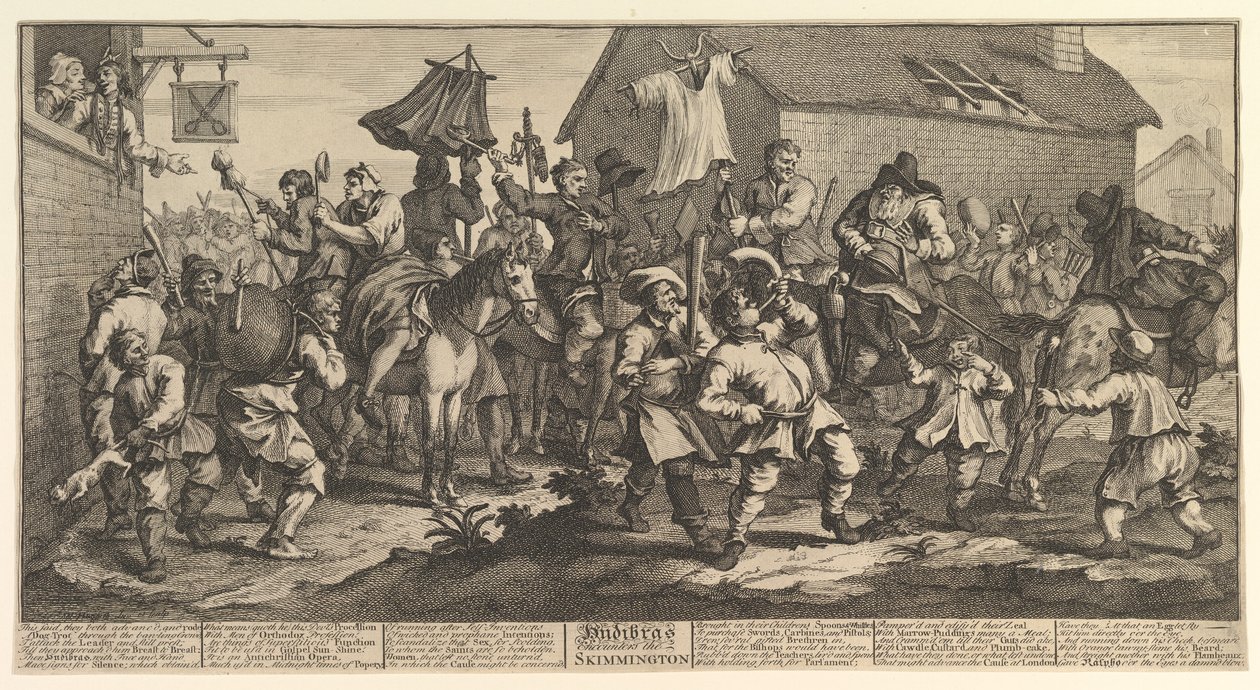 Hudibras a Skimmington Dvanáct velkých ilustrací pro Samuela Butlerse H..., únor 1725-26. od William Hogarth
