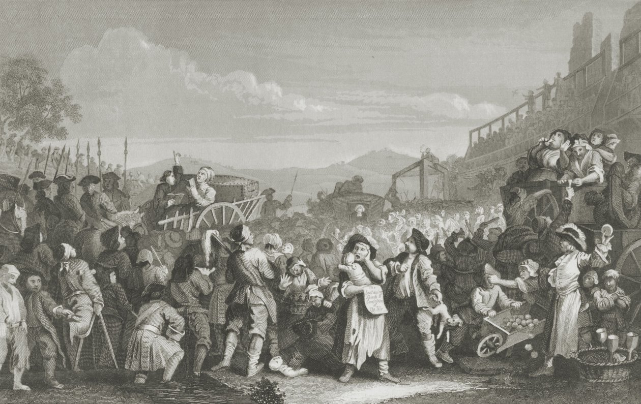 Nečinnost na cestě k popravě od William Hogarth