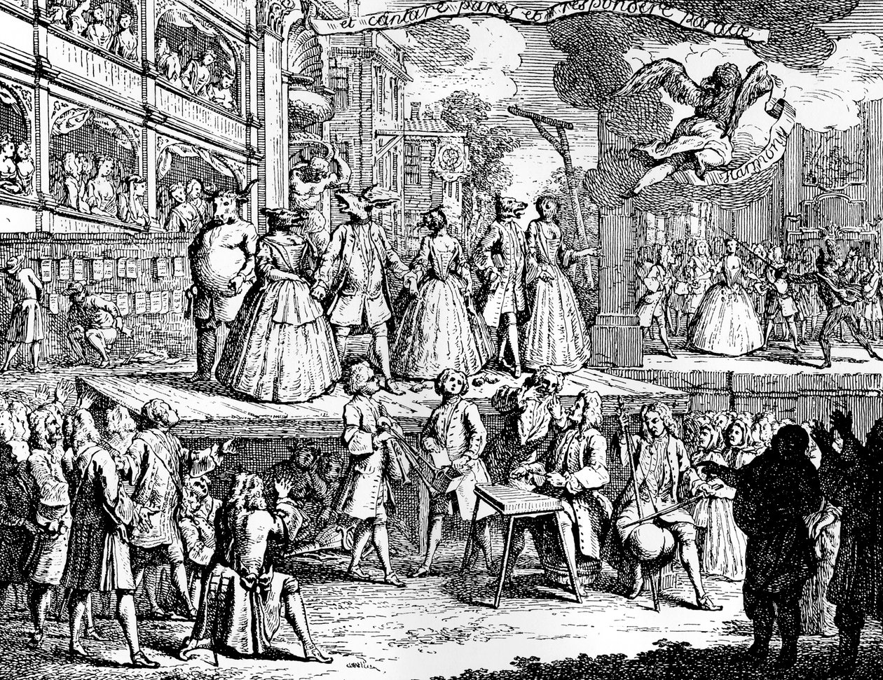 Pokud hudební kouzla mohou okouzlit srdce, 1730. od William Hogarth