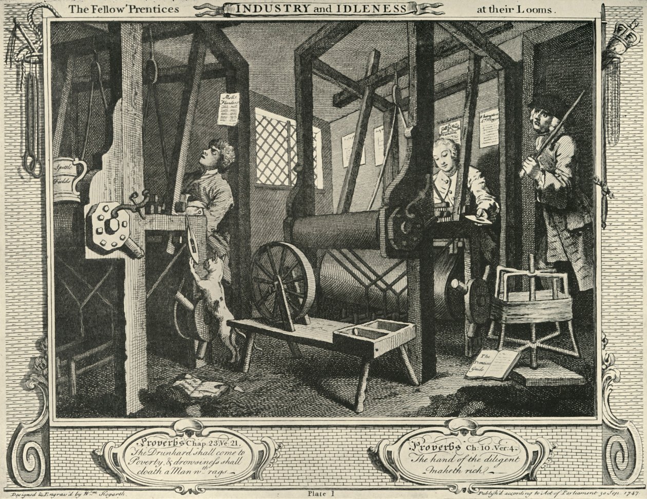 Interiér tkalcovské dílny, 1747, 1925. od William Hogarth