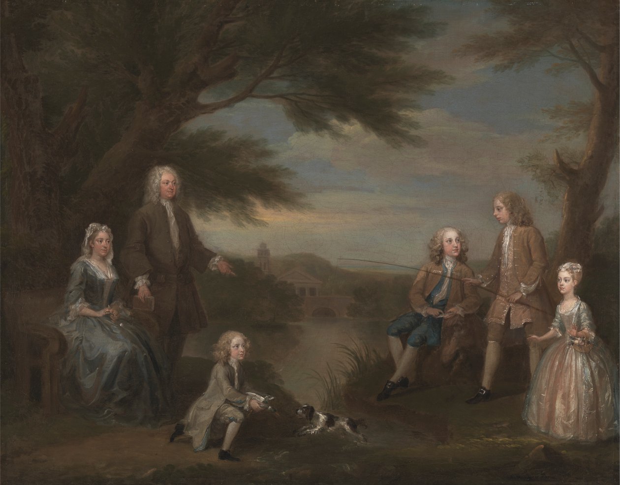 John a Elizabeth Jeffreys a jejich děti od William Hogarth