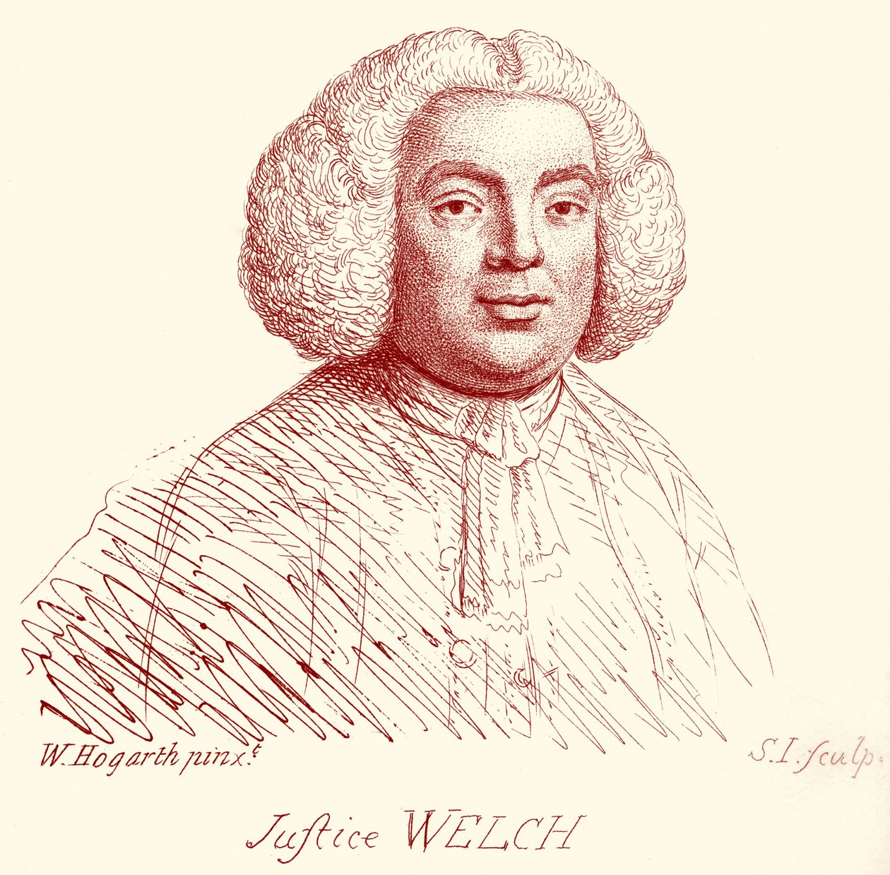 Justice Welch - portrét Williama Hogartha od William Hogarth