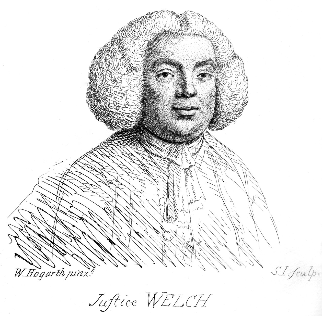 Justice Welch - portrét Williama Hogartha od William Hogarth