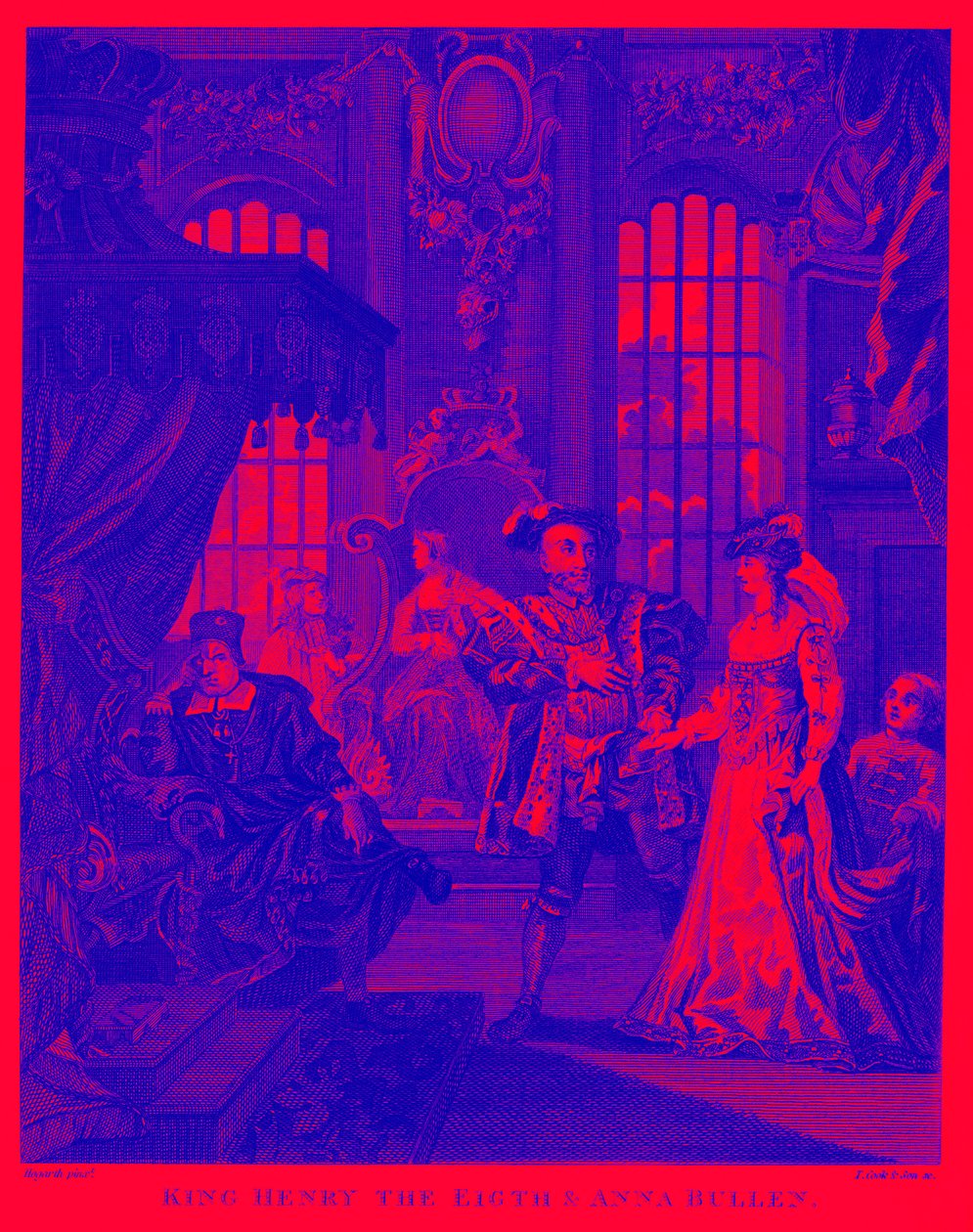 Král Jindřich VIII a Anna Boleynová od Williama Hogartha od William Hogarth