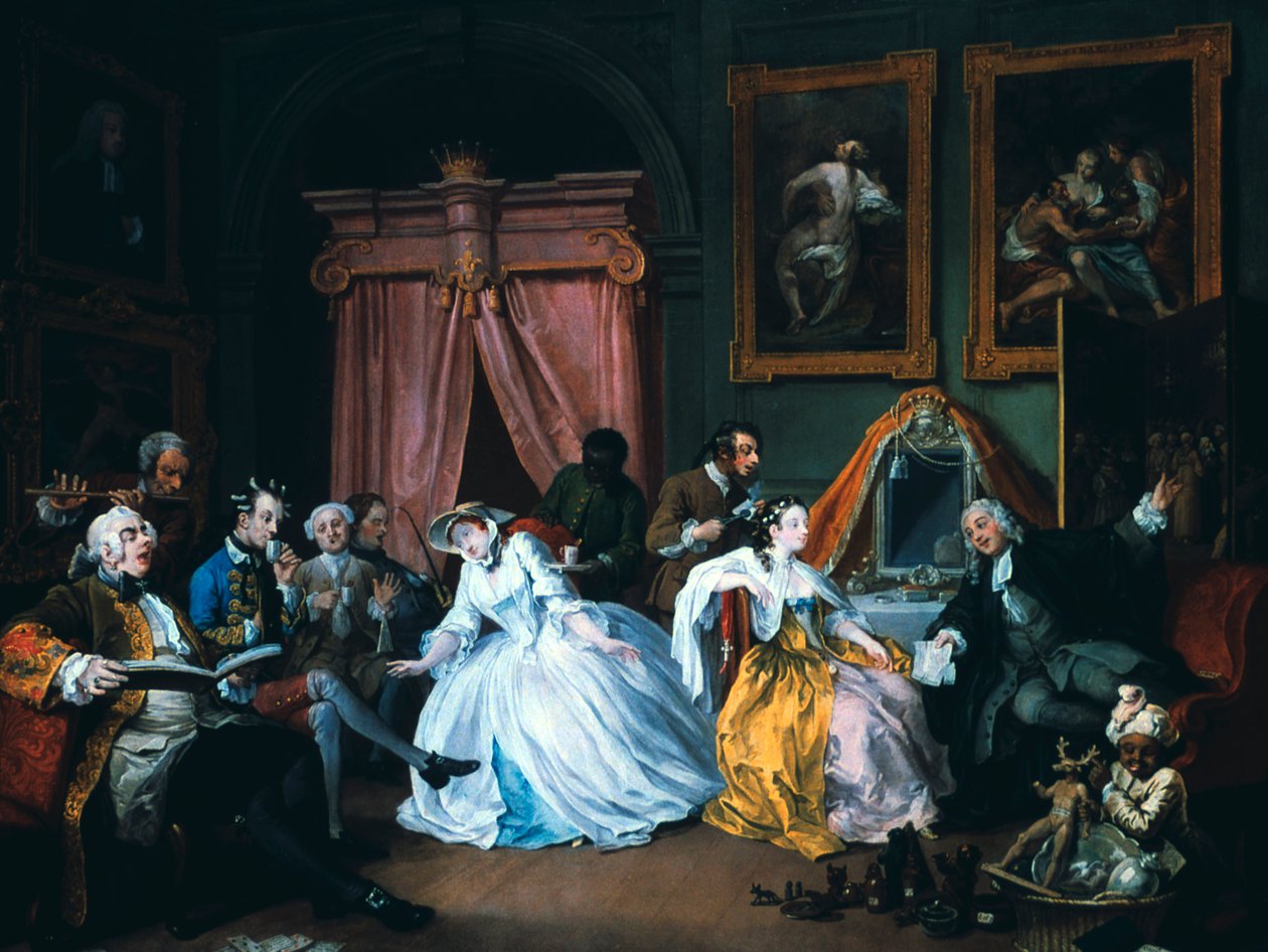 Manželství A-la-Mode: 4. The Toilette, 1743 od William Hogarth