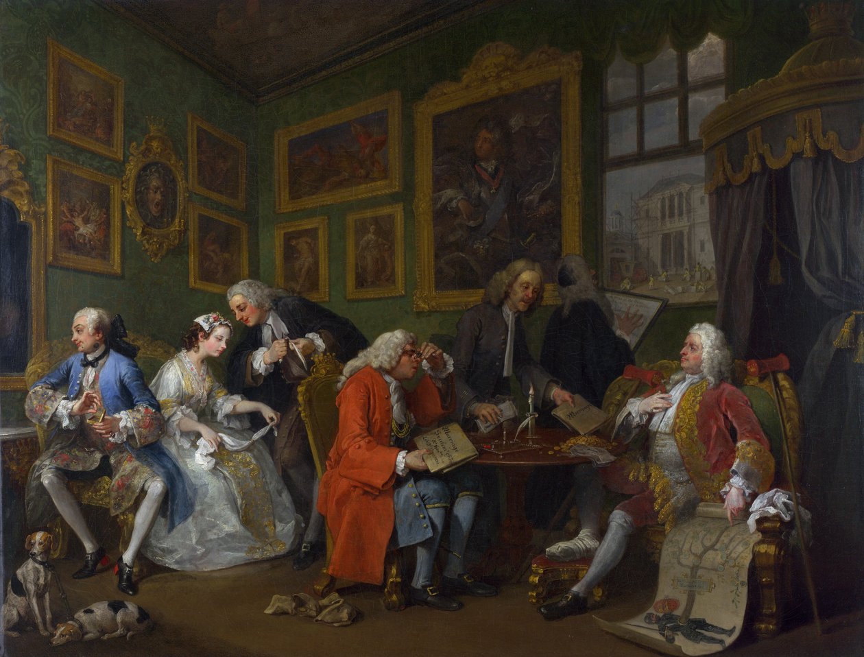 Marriage a la Mode: I – The Marriage Settlement, c.1743 od William Hogarth