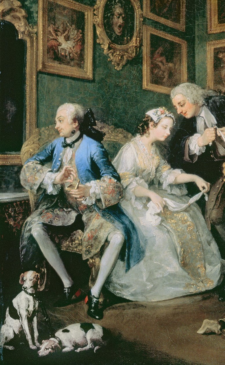 Marriage a la Mode: I – The Marriage Settlement, c.1743 detail olej na plátně z 62692 od William Hogarth