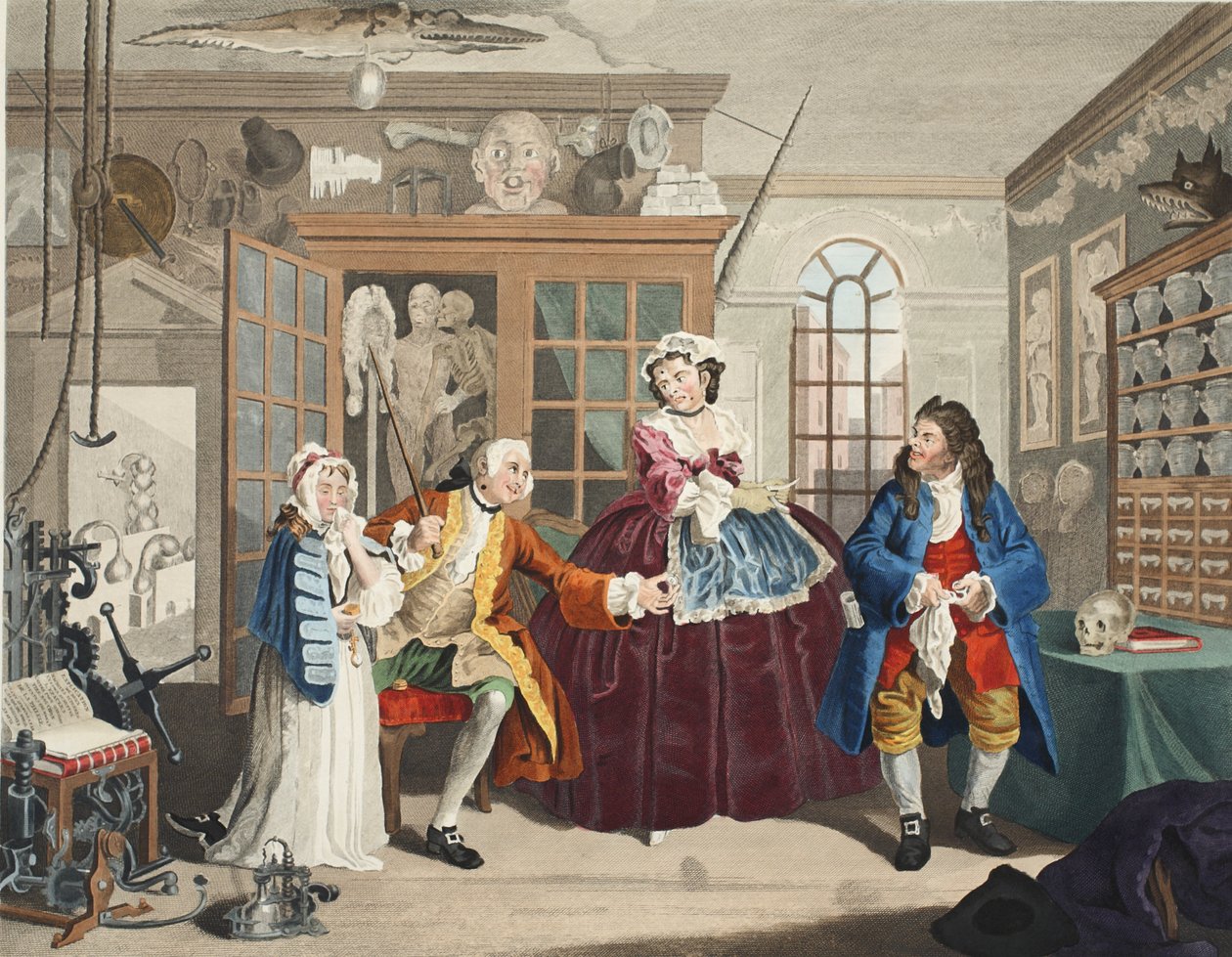 Marriage a la Mode, Plate III, The Inspection, illustration from 