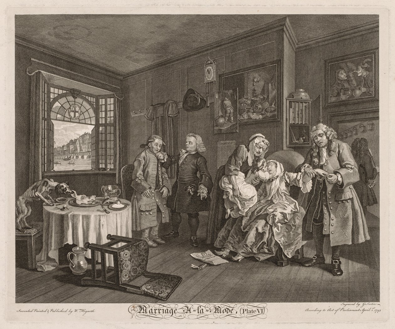 Manželství à la Mode: Smrt hraběnky od William Hogarth