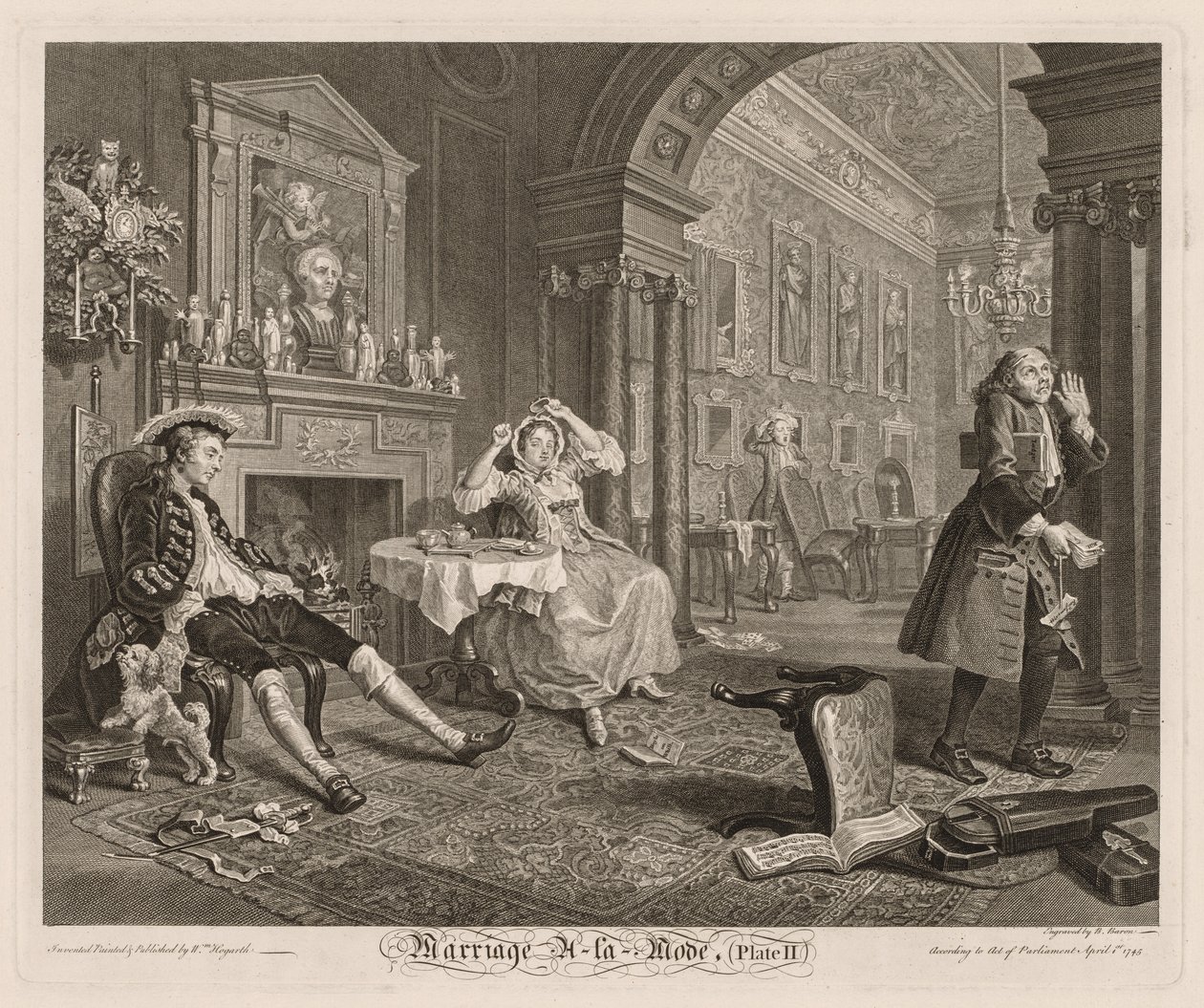Módní svatba: Talíř II od William Hogarth