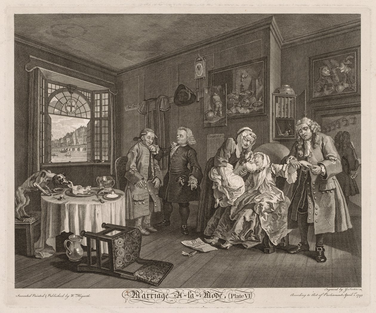 Manželství à la Mode: Smrt hraběnky od William Hogarth