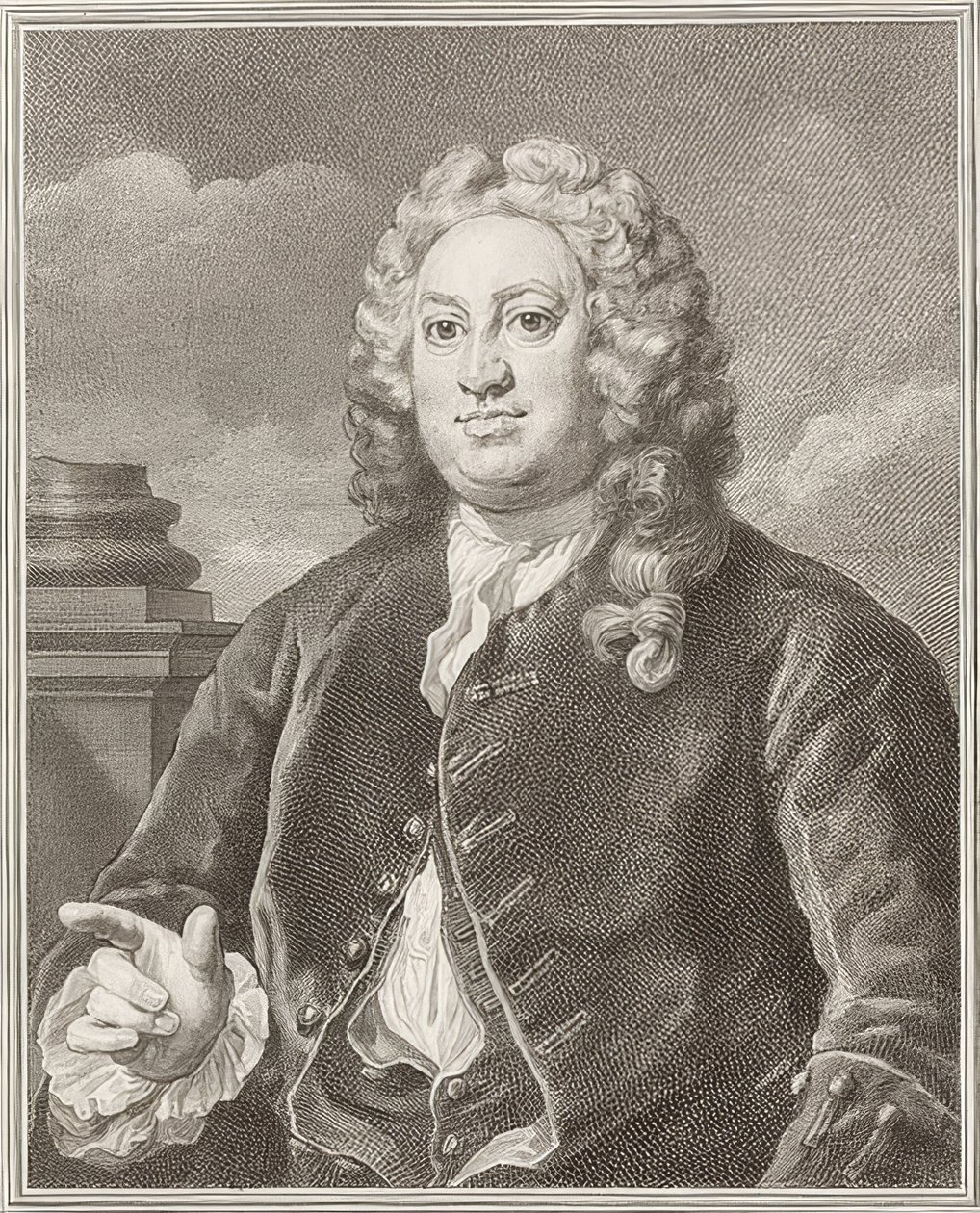 Martin Folkes. 1742 od William Hogarth