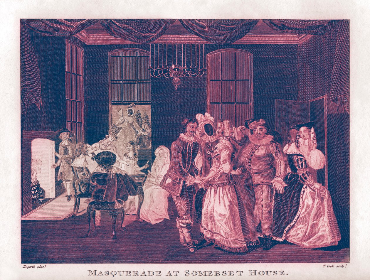 Maškaráda v Somerset House od Williama Hogartha od William Hogarth