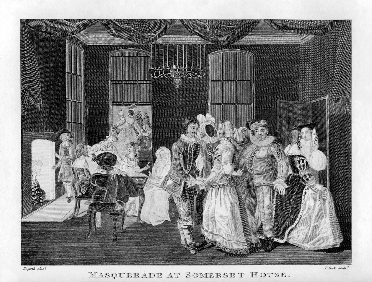 Maškaráda v Somerset House od Williama Hogartha od William Hogarth