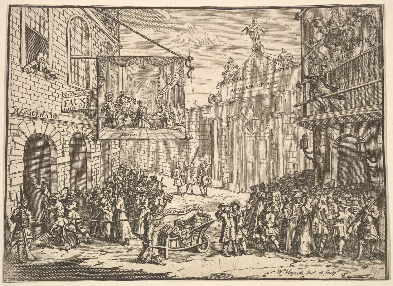 Maškarády a opery, 1724. od William Hogarth