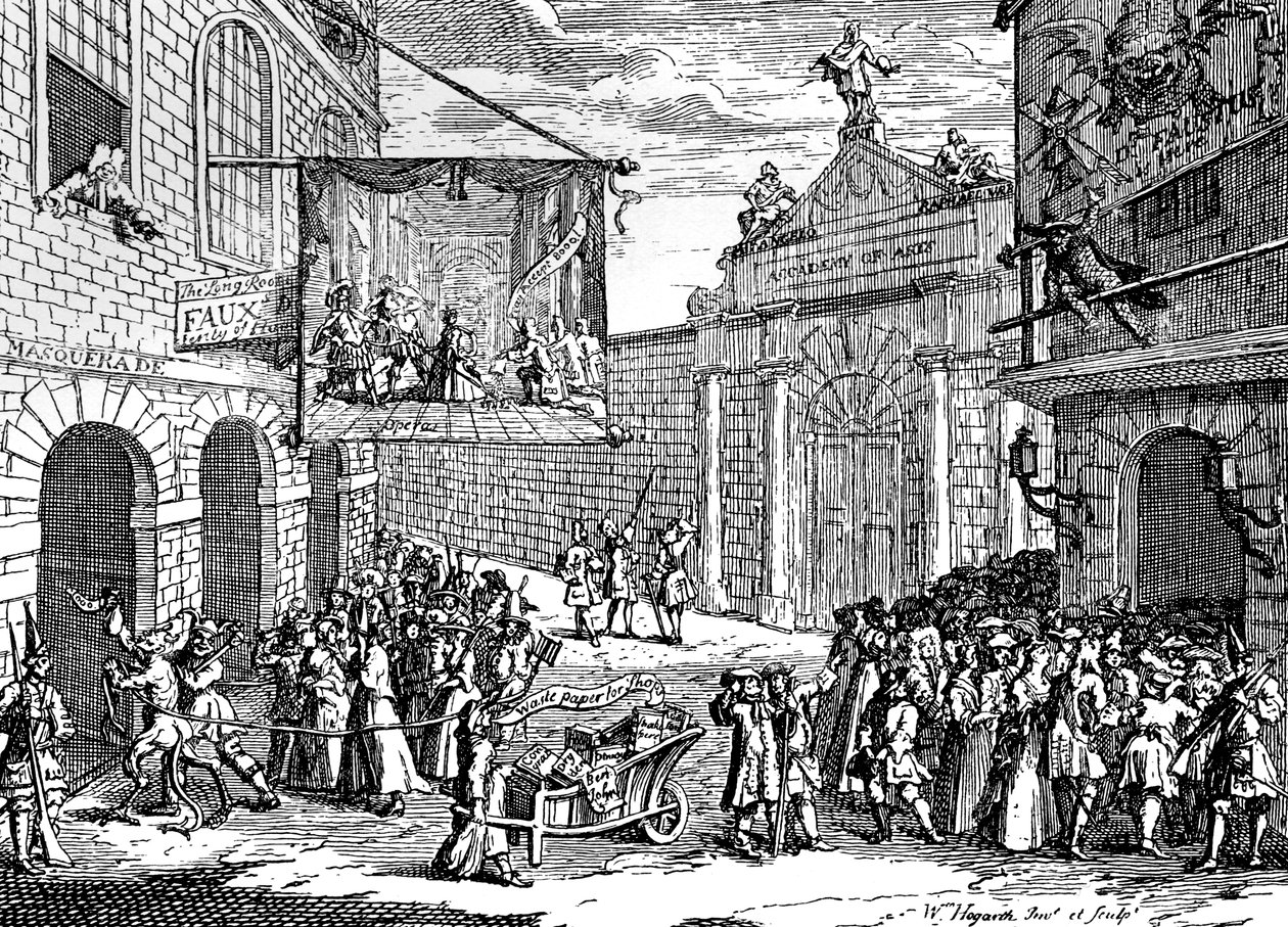 Maškarády a opery, 1724. od William Hogarth