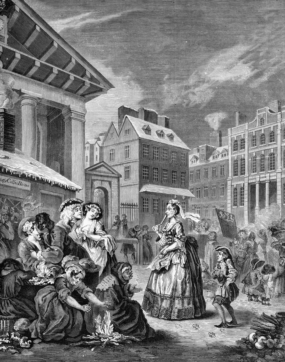 Ráno - londýnské ulice od William Hogarth