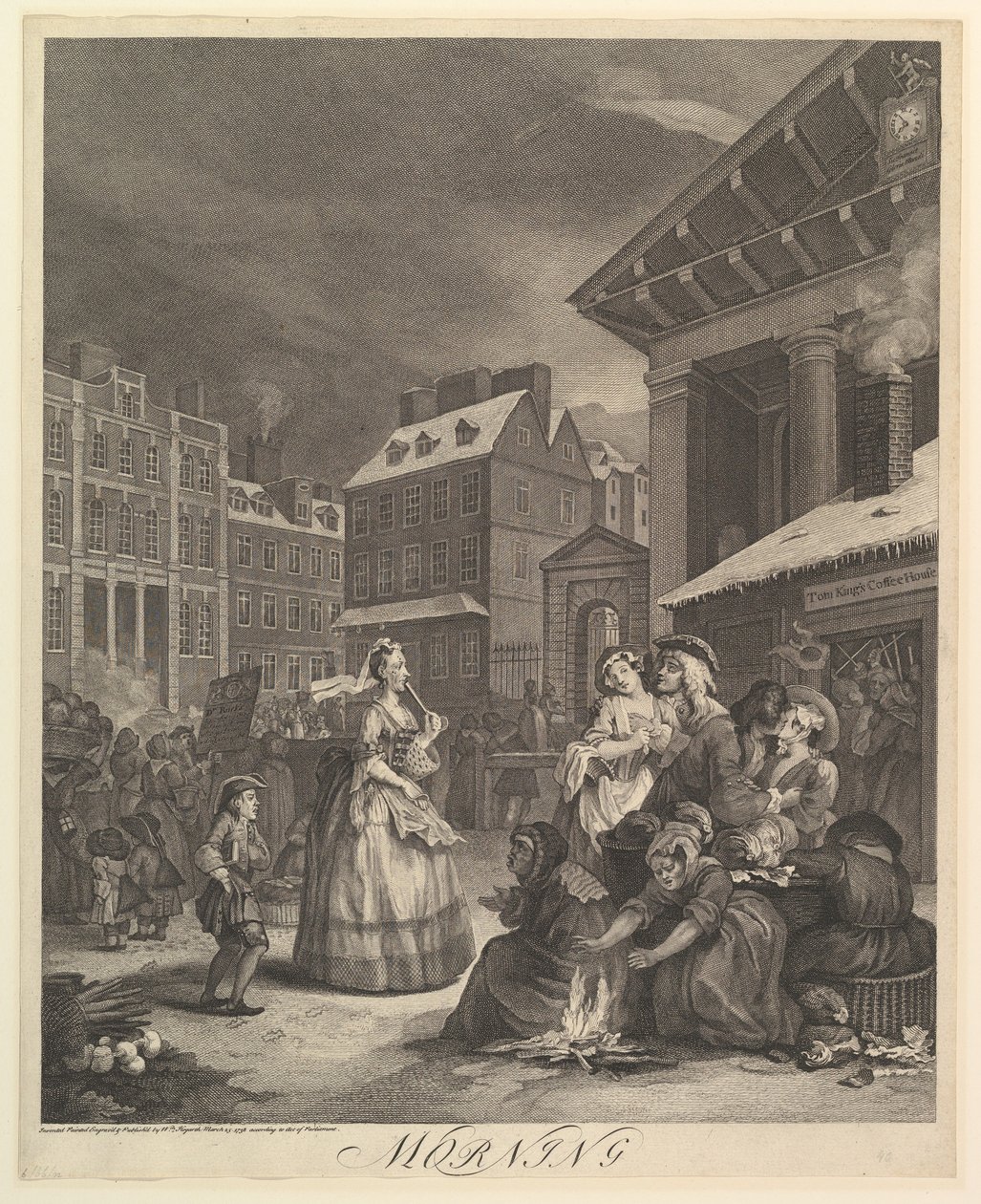 Ráno: Čtyři denní doby od William Hogarth