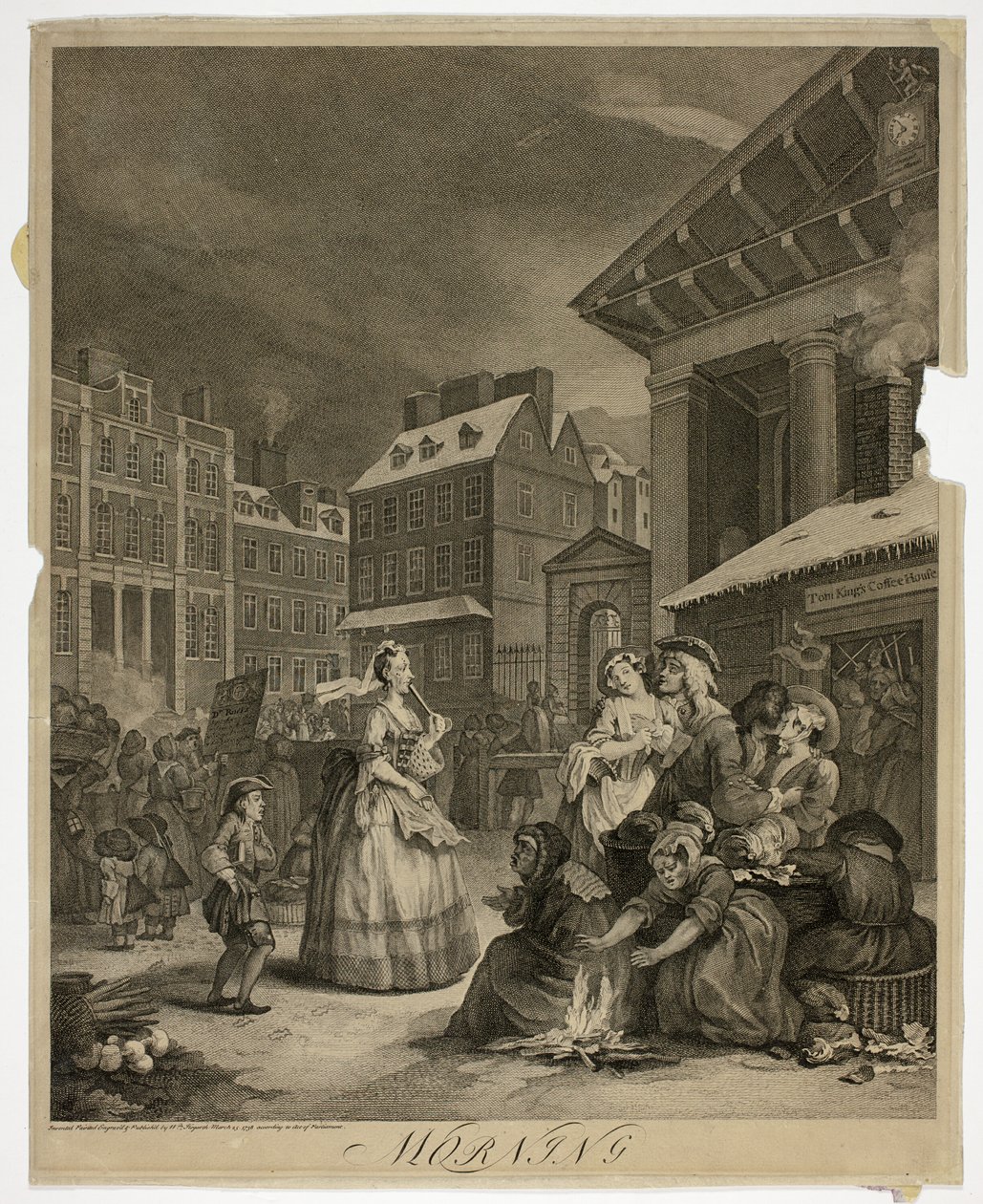 Dobré ráno, první talíř z Čtyři časy dne od William Hogarth