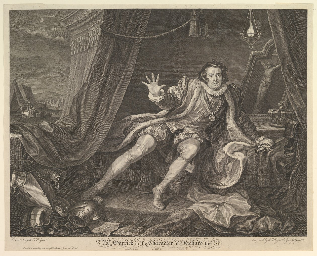 Pan Garrick v postavě Richarda III., 20. června 1746. od William Hogarth