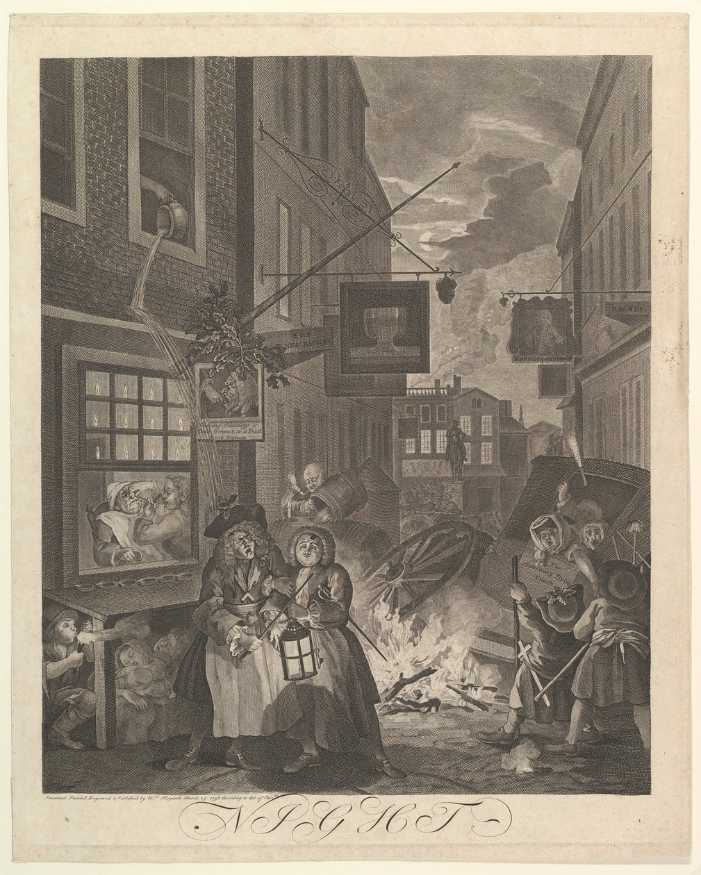 Night The Four Times of Day, 25. března 1738. od William Hogarth