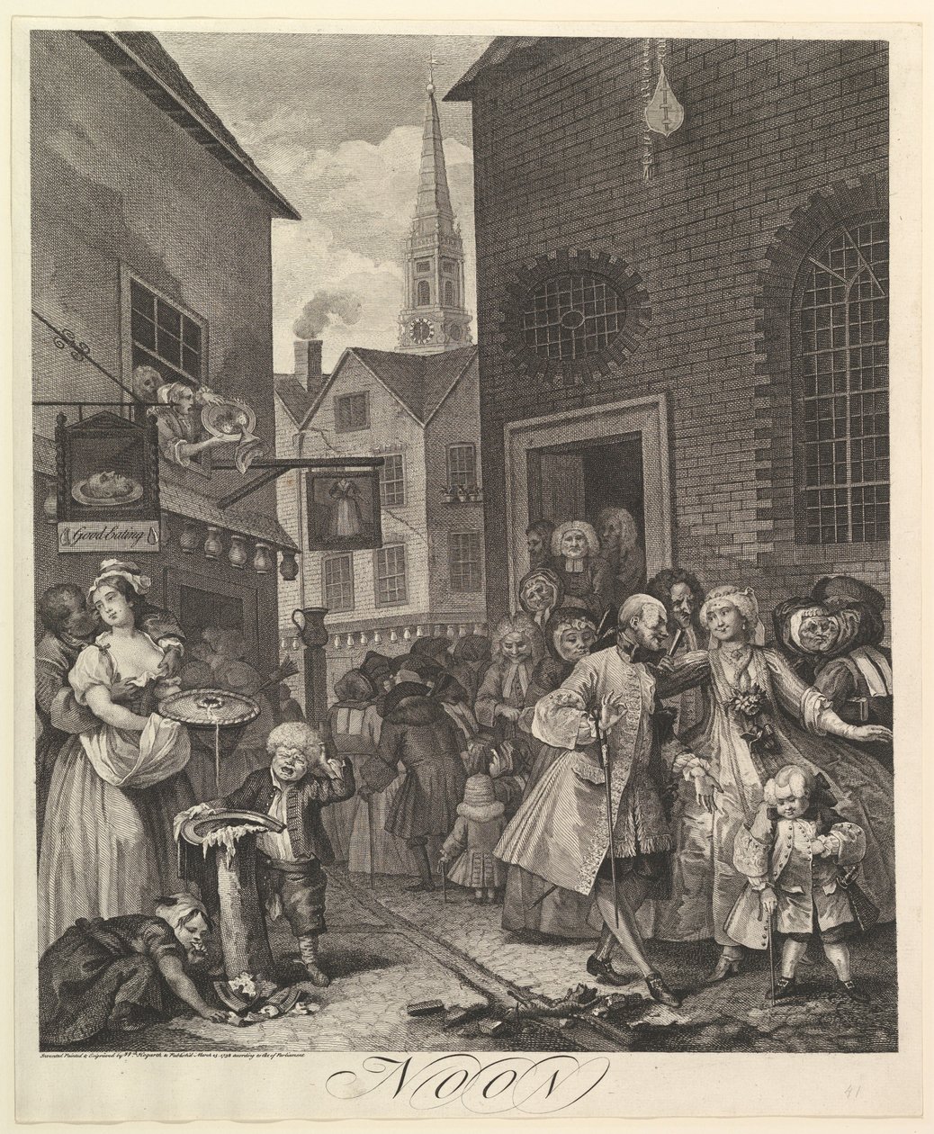 Poledne: Čtyři denní doby od William Hogarth