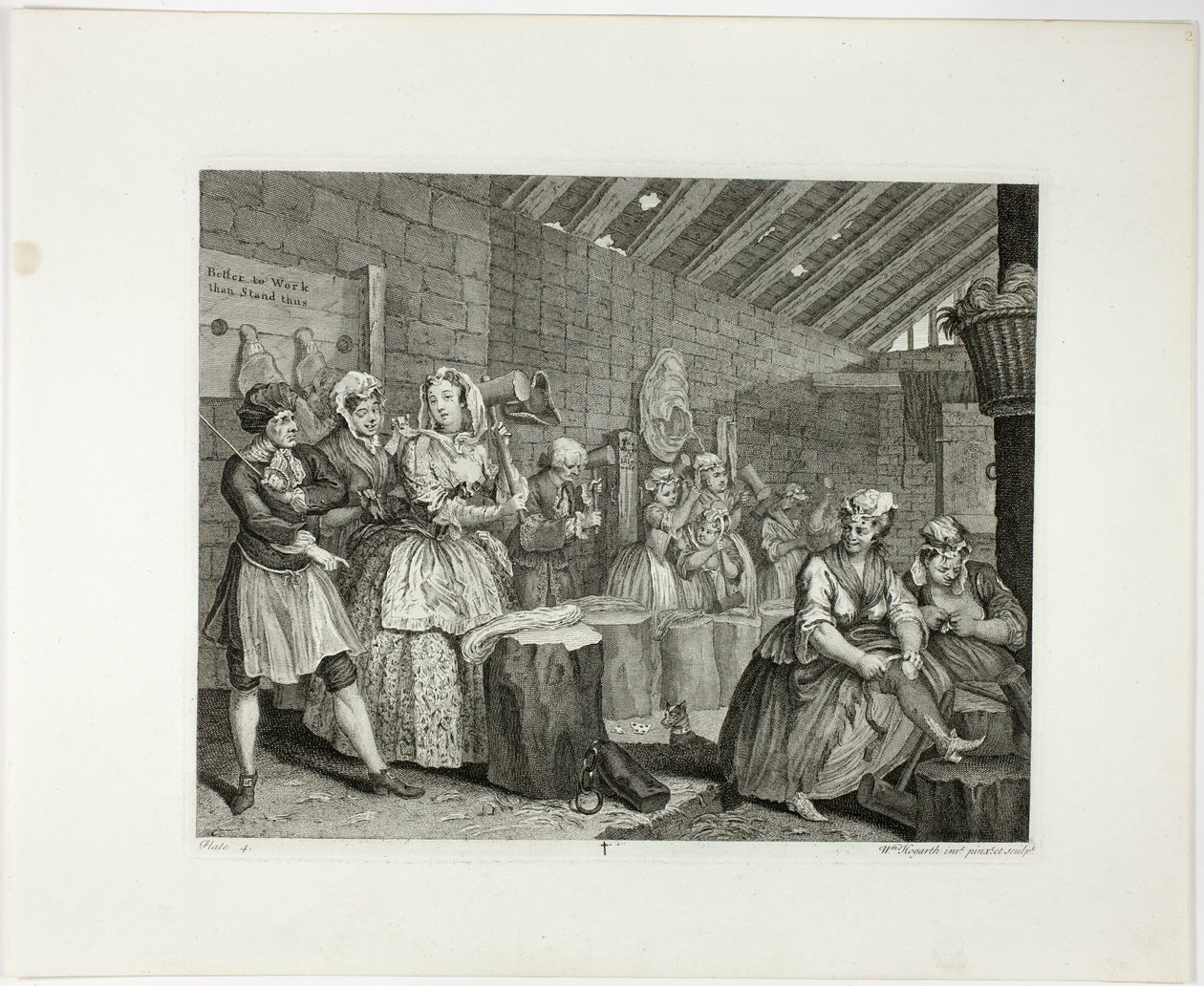 Čtvrtý talíř z knihy Pokrok nevěstky od William Hogarth