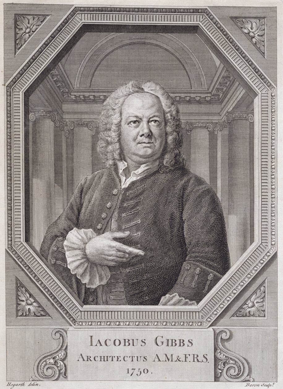 Portrét Jamese Gibbse (1682-1754) z 