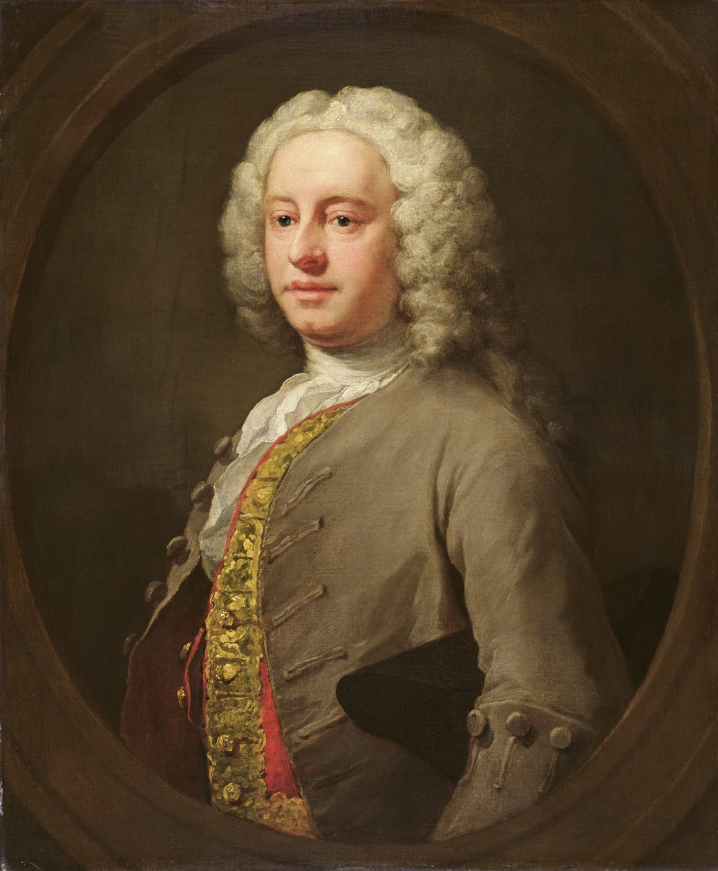 Portrét neznámého muže, cca 1740 od William Hogarth