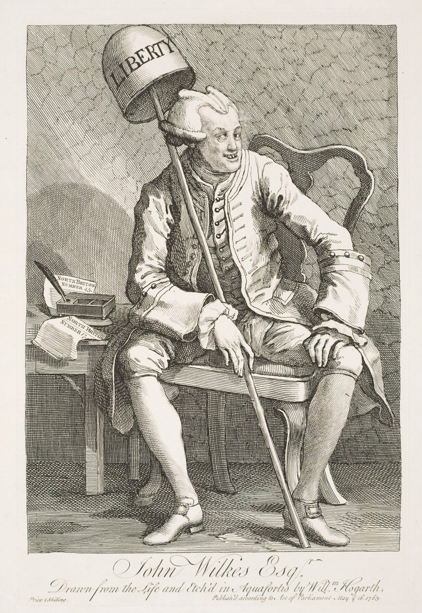 Portrét Johna Wilkese, Esquire od William Hogarth