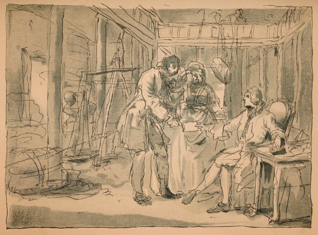 Zamítnutý náčrt pro Průmysl a nečinnost, 1747 od William Hogarth