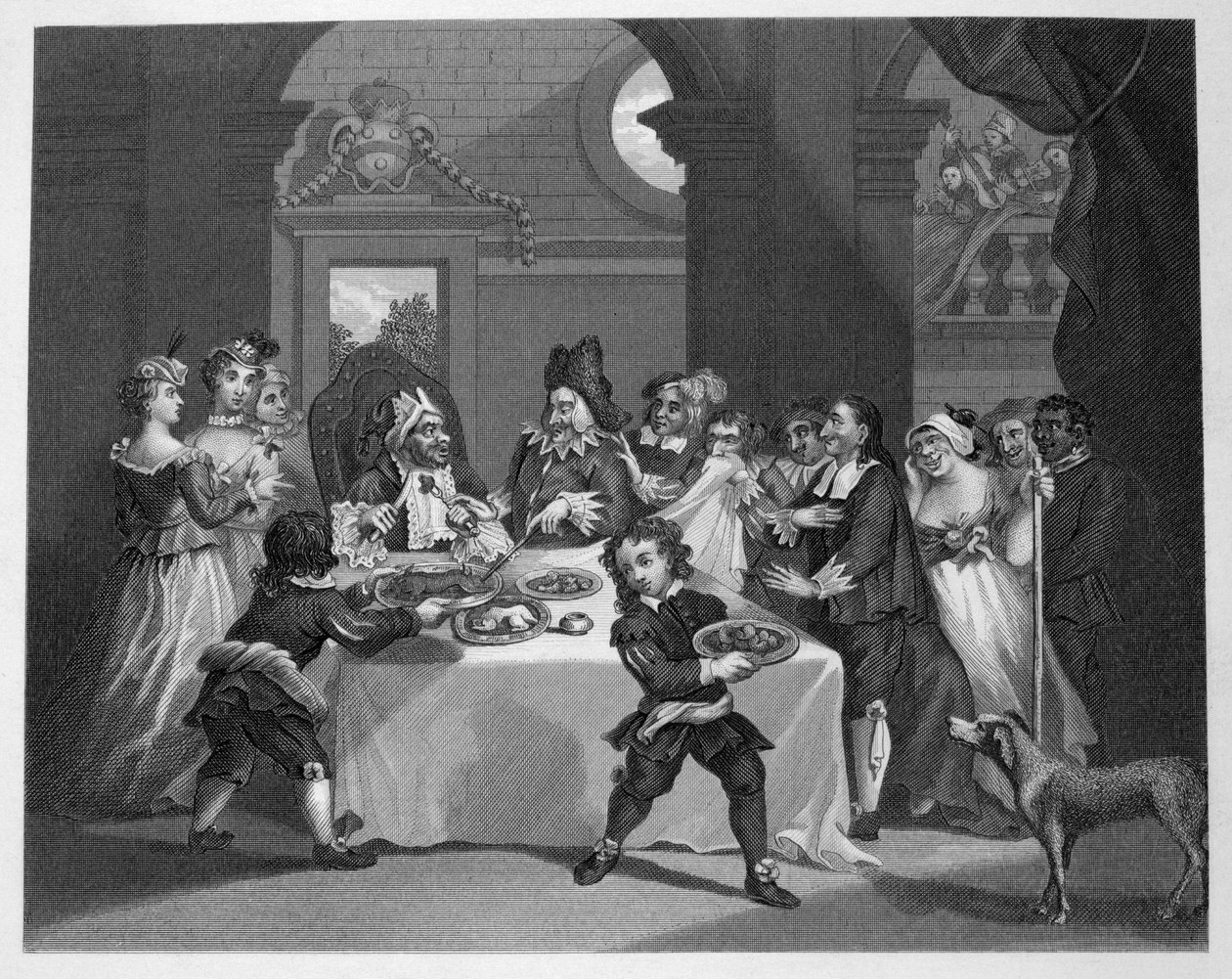 Sancho hladověl svým lékařem od William Hogarth