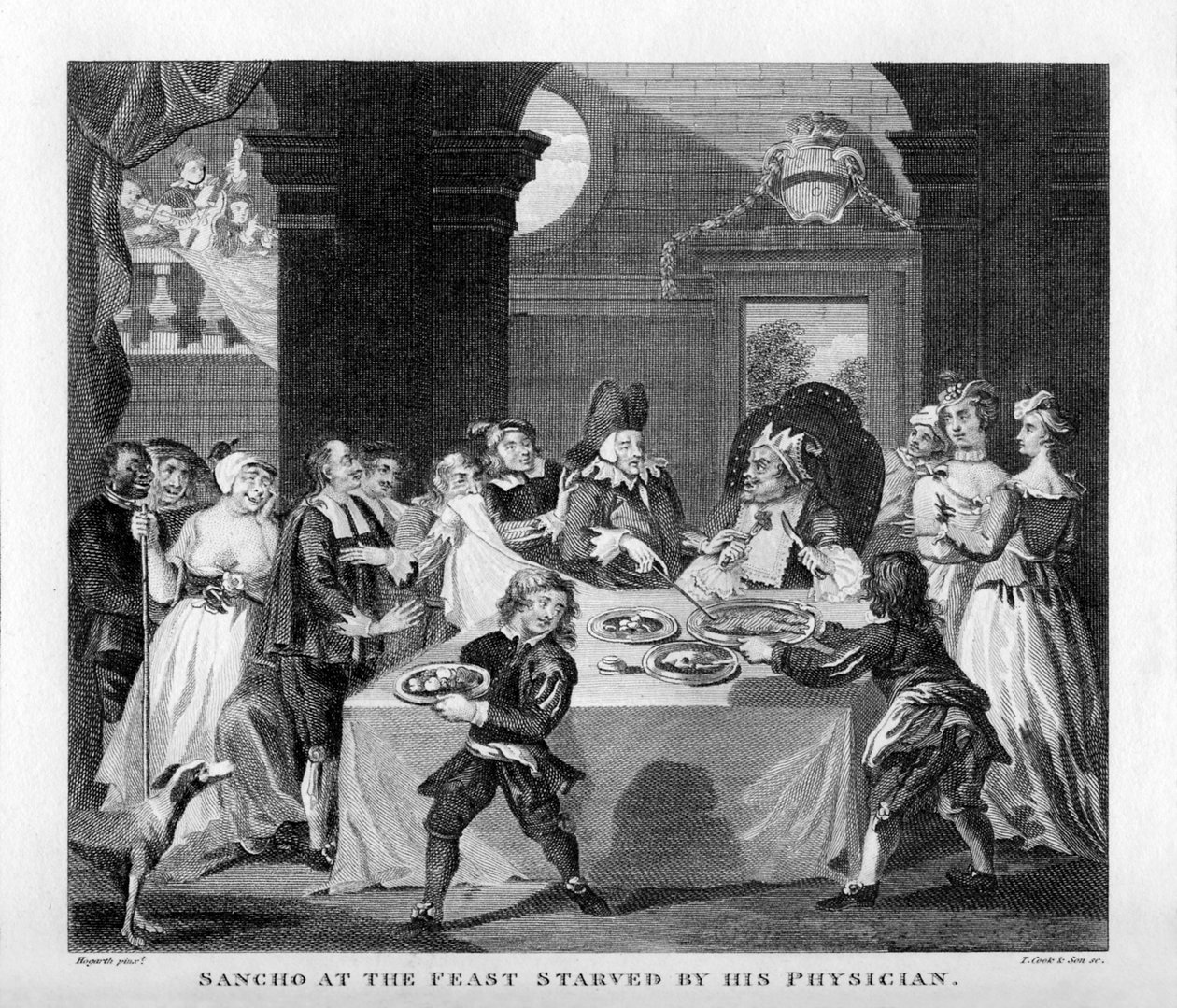 Sancho vyhladověl svým lékařem Williamem Hogarthem od William Hogarth