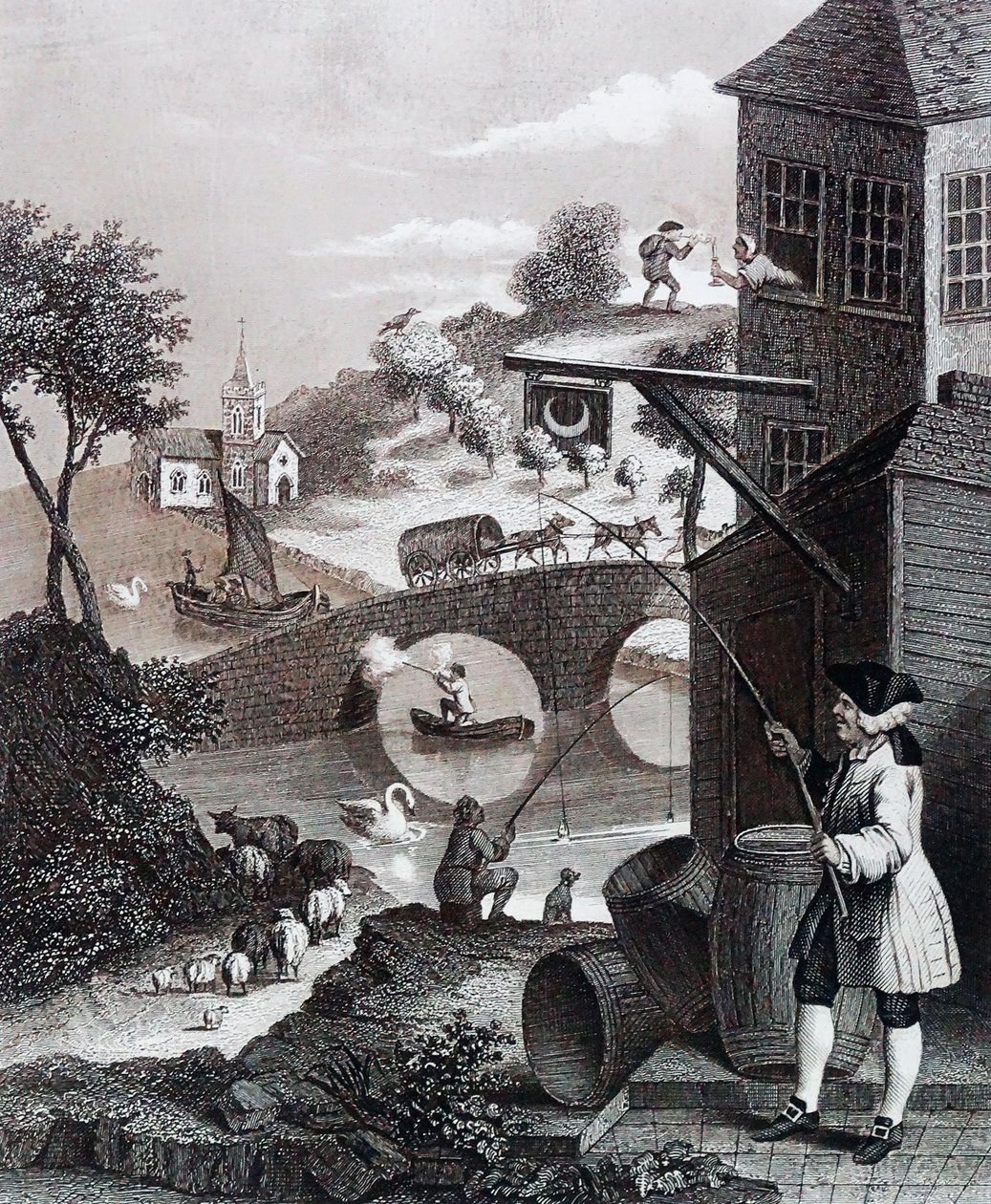 Satira na falešnou perspektivu od William Hogarth