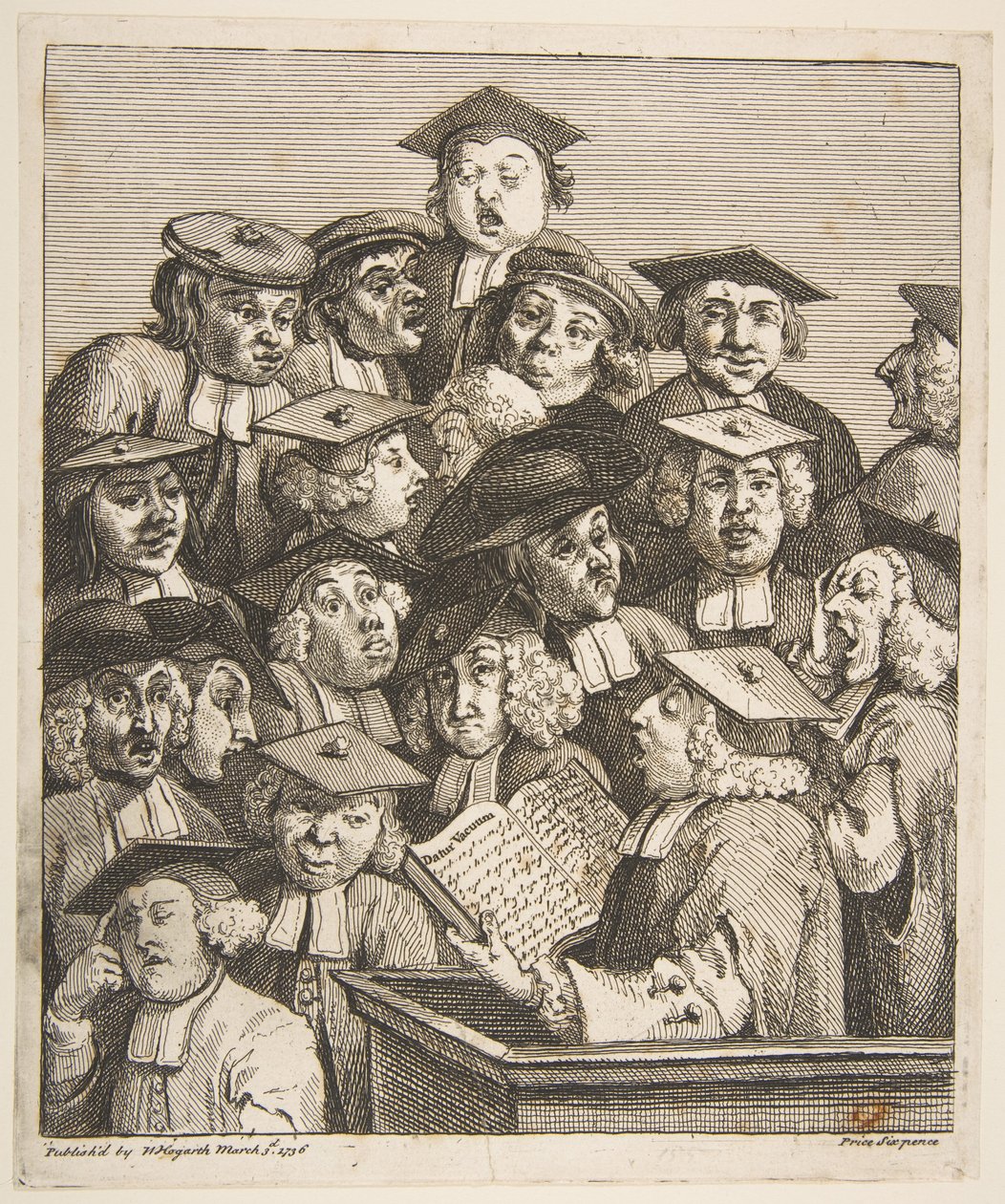 Učenci na přednášce od William Hogarth