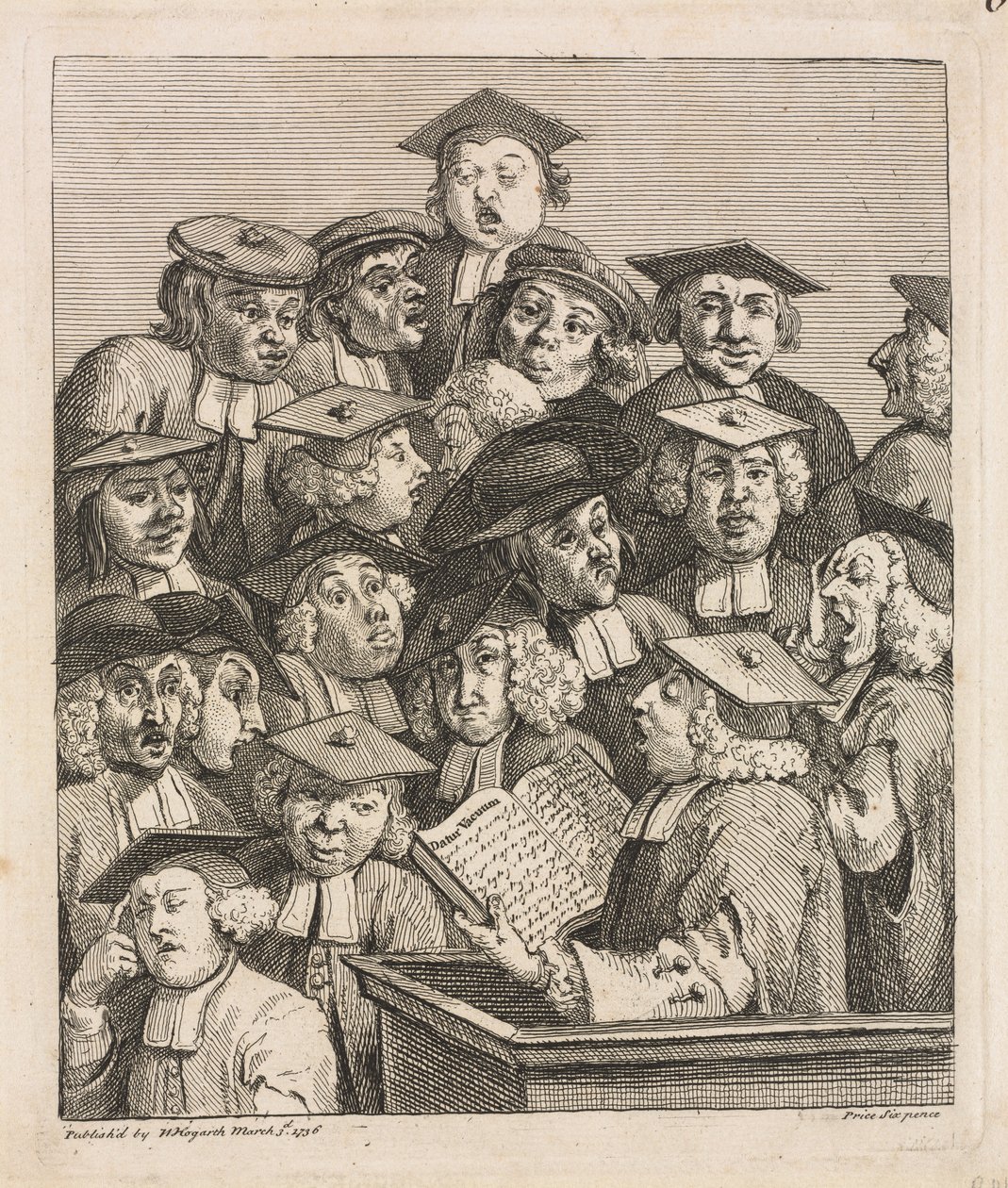 Učenci na přednášce, 1736-1737. od William Hogarth