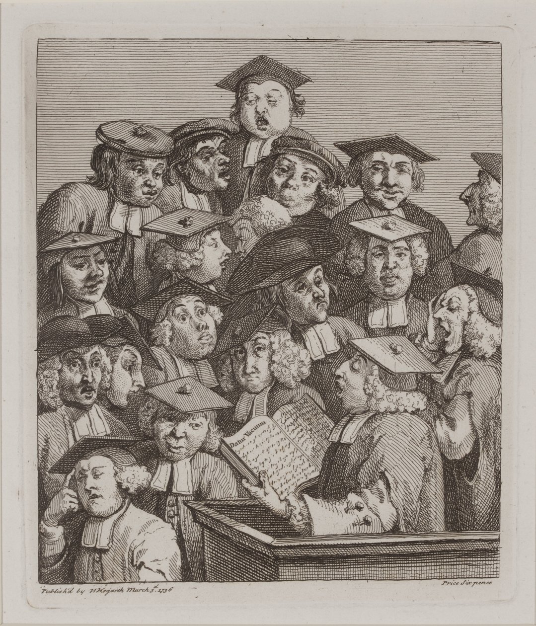 Učenci na přednášce, 3. března od William Hogarth