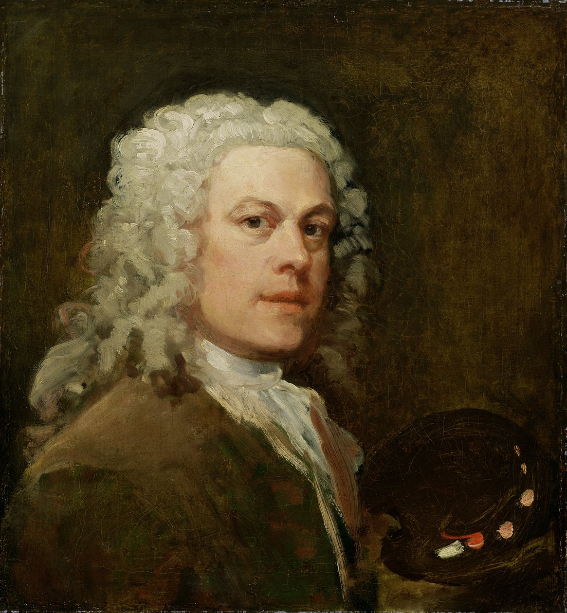 Autoportrét, kolem 1735-40 od William Hogarth