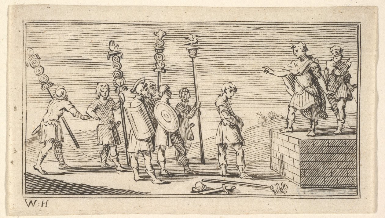 Hanebné propuštění John Beaver, Římské vojenské tresty, 1725, po 1725. od William Hogarth
