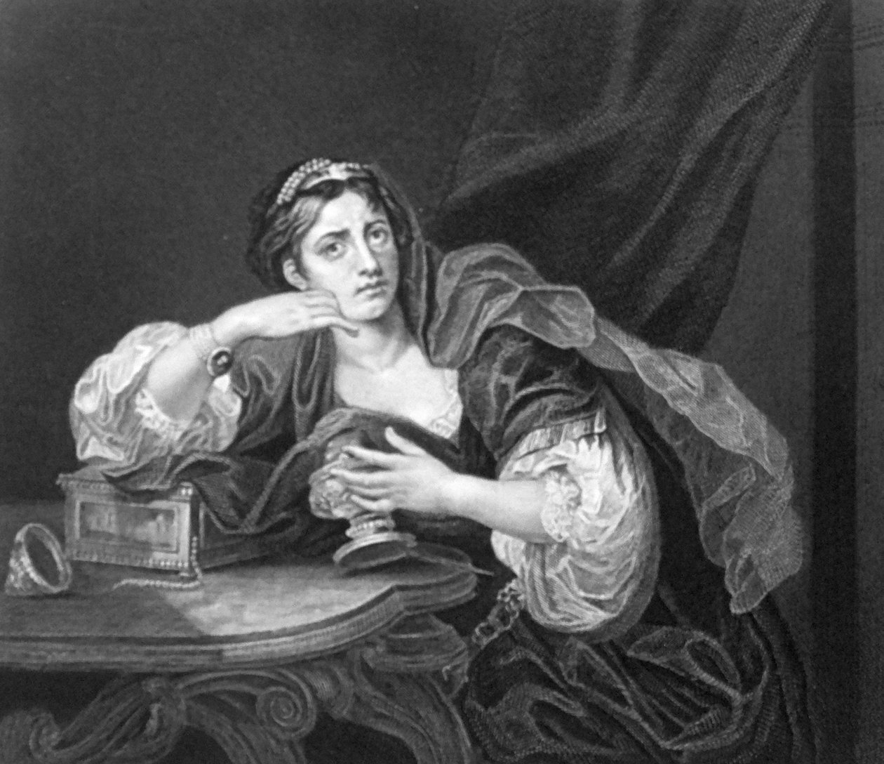 Sigismonda se srdcem svého manžela od William Hogarth