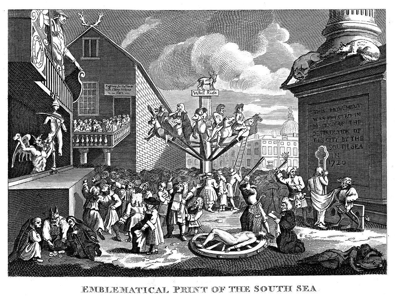 Jižní mořská bublina, 1721 od William Hogarth