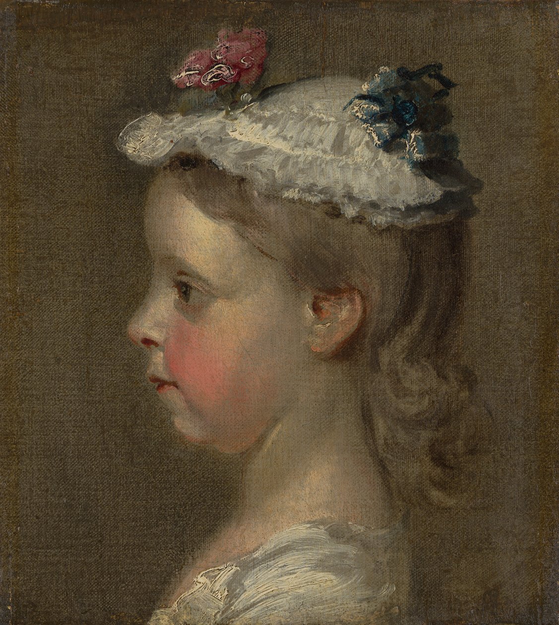 Studie dívčí hlavy od William Hogarth