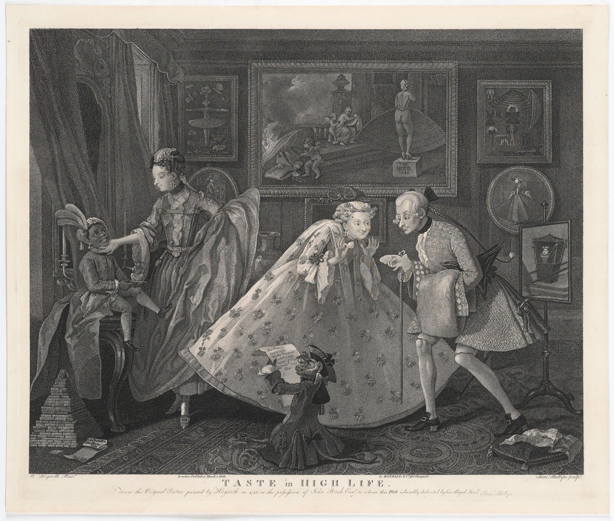 Taste in High Life, vyryl Samuel Phillips, 1808 od William Hogarth