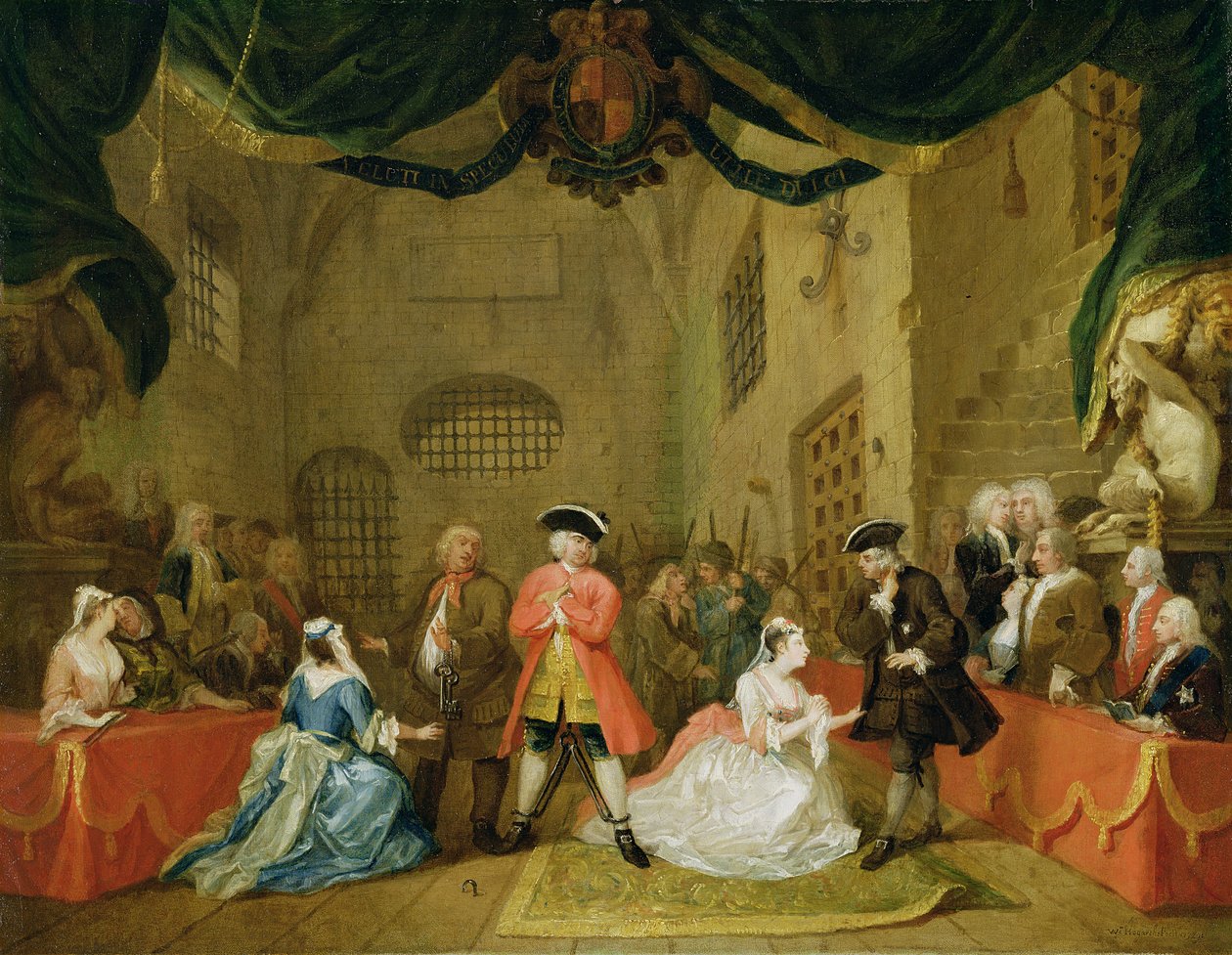 Žebrácká opera, scéna III, dějství XI od William Hogarth